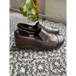 Naot Miro Flat Brown Leather Comfort Slip On Neutral Flat Shoes EU38 US7.5 Women